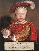 HOLBEIN, Hans the Younger Portrait of Edward, Prince of Wales sg oil on canvas